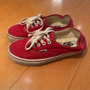 Vans Red sneaker women US 7.5 men US 6